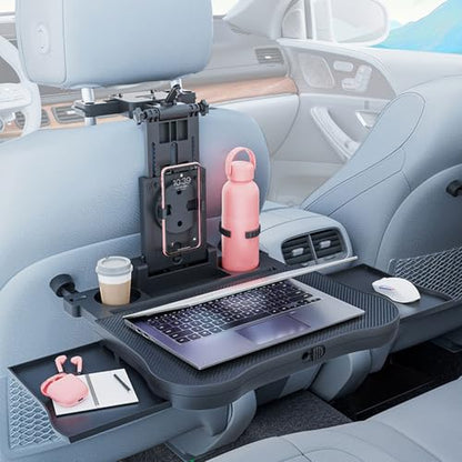 Car Steering Wheel Tray Back Seat Tray,Extension Steering Wheel Desk Car Food Eating Tray Table,Car Laptop Desk with Phone/Tablet/Cup Holder for SUVs,Trucks & Vans - size: 17.7"*25.6"