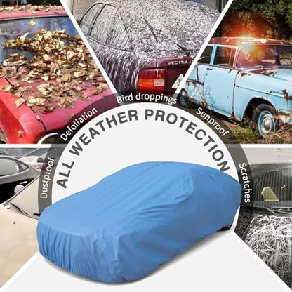 Car Cover Waterproof All Weather for Automobiles – Heavy Duty Full Exterior Covers for Snow Ice Protection – Outdoor Cars Tarps Universal Fit Sedan Toyota BMW Ford Honda Chevy up to 205"（Sedan C5）