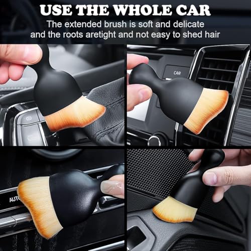 10pcs Car Windshield Cleaning Tool, Windshield Cleaner with 5 Washable and Reusable Microfiber Pads and Extendable Handle, for Auto Glass Wiper (Green（10pcs）) - size: Green（10pcs）