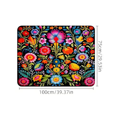 Universal Car Trunk Mat 29" x 39", Beautiful Flowers All Weather Trunk Protection Cargo Liner, Durable Cargo Mat Rear Trunk Liner, Stylish Vehicle Interior Accessories Suitable for Most Car Models - color: Beautiful Flowers