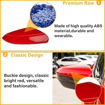 Moonlinks Compatible with 2016-2021 Honda Civic Passenger Side Mirror Cover Replacement,Red Mirror Cap for 10th Gen Civic,2019-2022 Insight,Right Side(1PC) - size: 10th-Right Red
