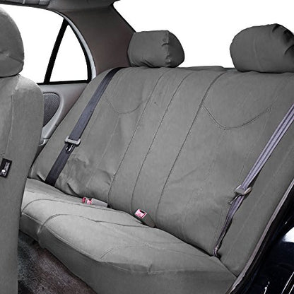 FH Group Car Seat Covers Rome PU Leather Split Bench Seat Covers w. 3 Headrests - Fit Most Car, Truck, SUV, or Van (Solid Gray) PU009013 - color: Gray, size: Rear Set