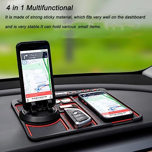 Tumecos Car Non-Slip Mat for Car Dashboard,Dashboard Mat for Car Dashboard Accessories,Dash Cell Phone Mount,Anti-Slip Pat Can Hold Cell Phone, Keys, Sunglasses - style: Style D
