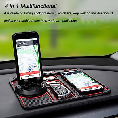 Tumecos Car Non-Slip Mat for Car Dashboard,Dashboard Mat for Car Dashboard Accessories,Dash Cell Phone Mount,Anti-Slip Pat Can Hold Cell Phone, Keys, Sunglasses - style: Style D