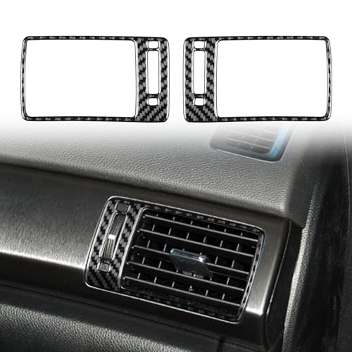 Soft Real Carbon Fiber Compatible with Honda Accord 2013 2014 2015 2016 2017 9th Gen Interior Accessories Central Control Dashboard Side Air Vent Frame Cover Trim Sticker Type B - color: Black 53