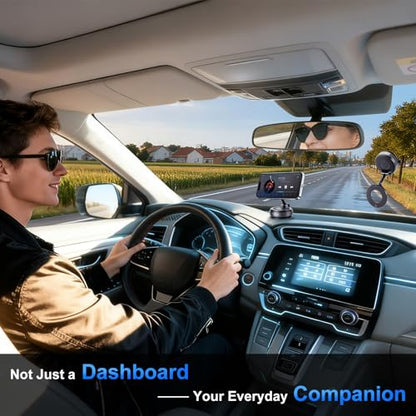 Vacuum Magnetic Suction Car Phone Holder Fold-able and and Hands-Free 360° Adjustable Rotation Phone Mount, Compatible with All Smartphones