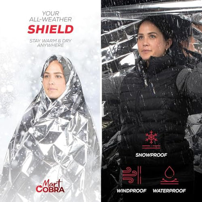 Emergency Blanket 4-Pack Space Mylar Blankets Survival Gear and Supplies Reusable Thermal Camping Hunting Essentials First Aid Car Backpacking Marathon Kit Prepper Go Rave Bug Out Bag Foil Cold Winter - size: 4 Pack