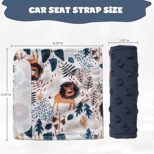 Car Seat Strap Covers for Babies Soft Car Seat Belt Covers, Mink Car Seat Straps Shoulder Pads for Boys and Girls, Navy - color: Navy