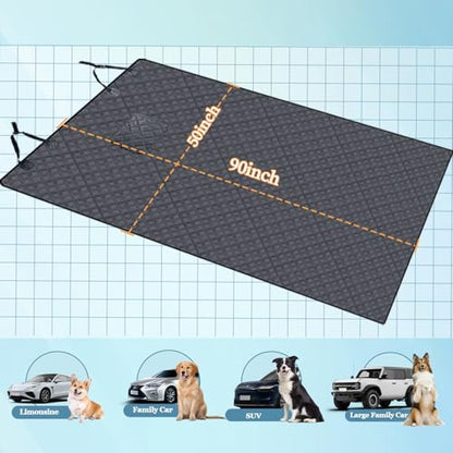 SUV Cargo Liner for Dogs Car Seat Cover Waterproof Non-Slip Car Seat Protector for Dogs Cargo Cover with Bumper Flap Protector for Cars, SUV and Truck, Universal Cargo Mat, 90"x55" - size: 55" x 90"