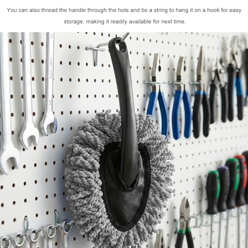 Car Dash Duster Brush, Soft Microfiber Multi-Functional Auto Dash Dust Cleaning Brush, Scratch Free Dusting Tool for Cleaning Vehicle Home Kitchen Computer, Car Accessories (Gray) - color: Gray