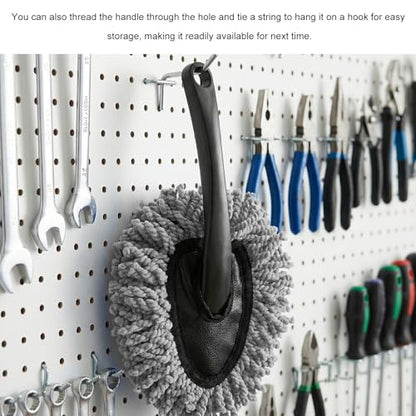 Car Dash Duster Brush, Soft Microfiber Multi-Functional Auto Dash Dust Cleaning Brush, Scratch Free Dusting Tool for Cleaning Vehicle Home Kitchen Computer, Car Accessories (Gray) - color: Gray