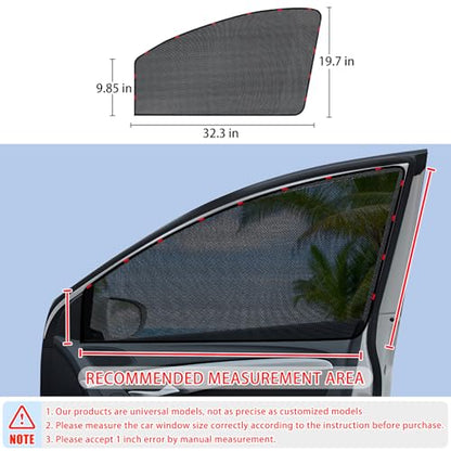 ZATOOTO Car Sun Shades for Driver Side Window, Front Window Sun Shade for Car Mesh Shade Protection from Heat and UV for Sleeping Camping - color: Front 2pack