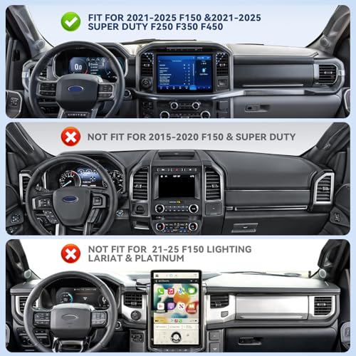 Surfcabin CNC Truck Air Vent Phone Holder, Magnetic Full Metal Phone Mount for F150, Phone Cradles Compatible with Ford F150 2021-2025 & Super Duty F250 F350 F450 2021-2025 and Most Cellphones - style: Compatible with F150 2021-2026 with Metal Arm