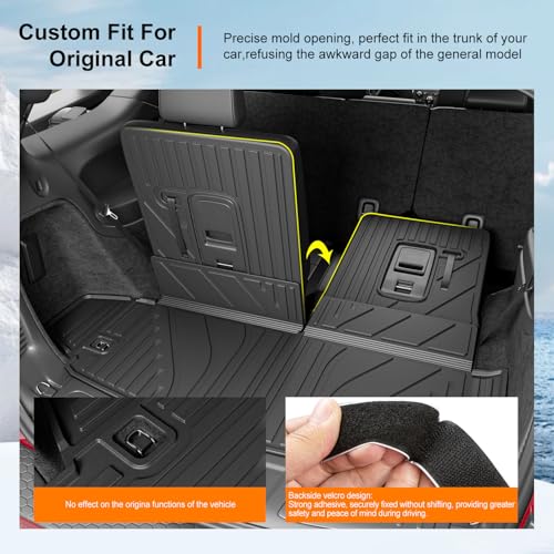 powoq Cargo Mat Compatible with 2016-2026 Dodge Durango 6&7 Seats Trunk Mat 3rd Backrest Mat Replacement for 2016-2026 Dodge Durango Accessories(Trunk Mat+3rd Row Backrest Mat) - color: Trunk Mat+3rd Row Backrest Mat