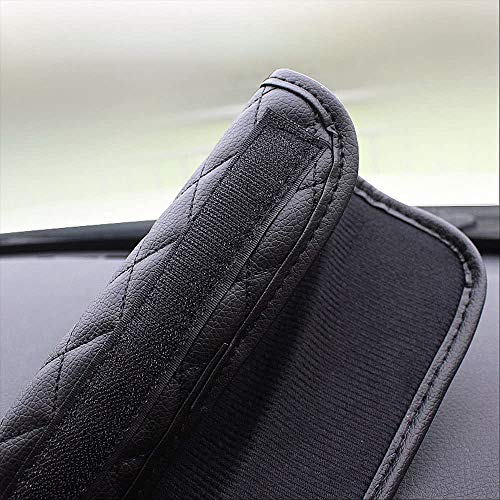 Queen Seat Safety Belt Pads - Leather Crystal Handbrake Cover - Bling Tiara Gear Crown Shift Stick Protector, for Girls Women or Ladies(4Pcs) - color: 1.1 Crown Bundle
