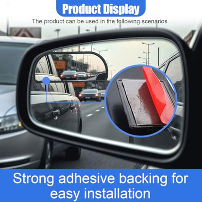 2PCS Blind Spot Car Mirrors, HD Shatterproof Glass Wide Angle Convex Side Mirror, Up&Down Adjustable, Framed Car Auxiliary Rearview Mirror for Cars SUV Truck Motorcycle & Parking(Rectangular) - size: 3R-066