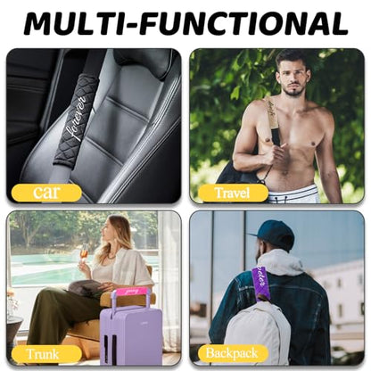 Personalized Seat Belt Cover Pads, 2PCS Soft Customized Text Auto Seat Belt Strap Shoulder, More Comfortable Driving, Suitable for Car Seat Belt, Backpack, Shoulder Bag (2PCS) - color: 2PCS