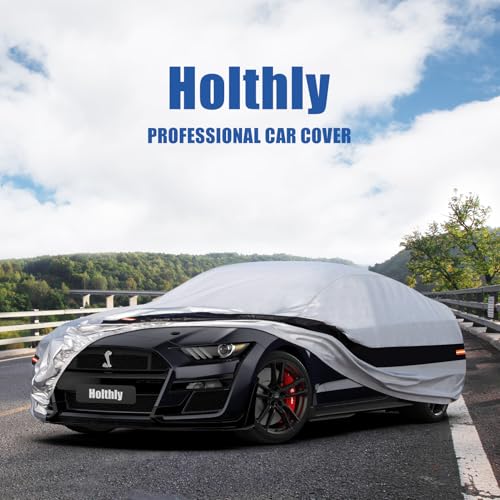 10 Layers Car Cover Custom fit for Ford Mustang/Shelby (1964-2024) Waterproof All Weather for Automobiles, Outdoor Full Cover Rain Sun UV Protection.Silver - size: Custom Fit for Ford Mustang