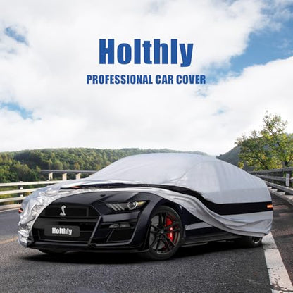 10 Layers Car Cover Custom fit for Ford Mustang/Shelby (1964-2024) Waterproof All Weather for Automobiles, Outdoor Full Cover Rain Sun UV Protection.Silver - size: Custom Fit for Ford Mustang