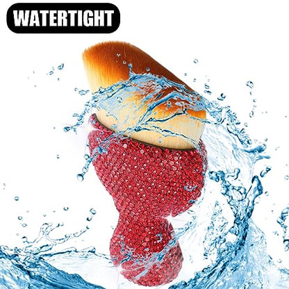 zipelo Auto Interior Dust Brush, Car Detailing Cleaning Brush with Diamond, Bling Handle Soft Bristles Dusting Tool, Scratch Free Dirt Clean Brushes for Vehicle Dashboard, Air Conditioner Vent (Red) - color: Red