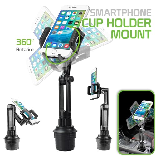 Cellet Car Phone Holder Mount, Car Cup Phone Holder Mount, Compatible with Apple iPhones, Samsung Galaxy Smartphones, Motorola Moto Google Pixel (Fits for Tesla Model 3 Y S X) Extra Long Neck - style: Height - 13 in
