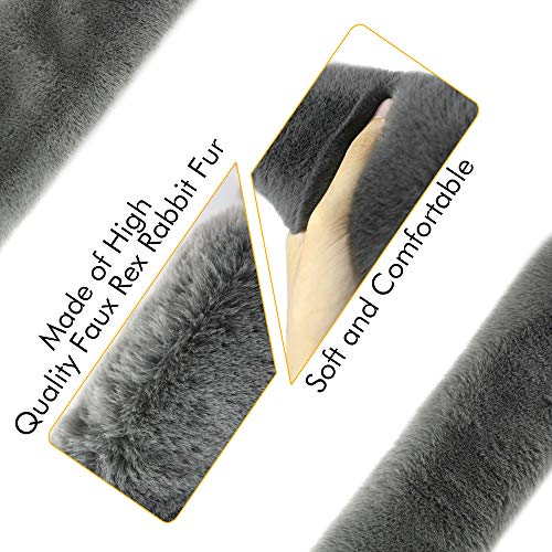 GAMPRO Car Seat Belt Pad Cover, 2-Pack Soft Car Safety Seat Belt Strap Shoulder Pad for Adults and Children, Suitable for Car Seat Belt, Backpack, Shoulder Bag - color: gray
