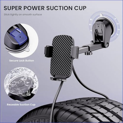 Qifutan Universal Car Phone Holder Automobile Cell Phone Holder Car Mount for iPhone Universal Car Dashboard Mount Fit All Phones Cell Phone Camera Mounts