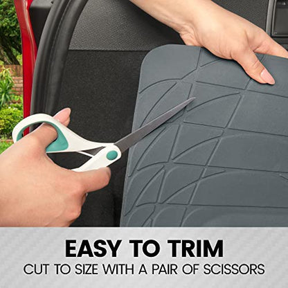 BDK Heavy Duty Rubber Cargo Mat Liner - All-Weather Trunk Protection, Trim-to-Fit Design for Cars, SUVs, Vans & Trucks - Non-Slip, Waterproof, Durable Cargo Floor Liner - 46" x 56.75" x 0.25" - Gray - color: Gray
