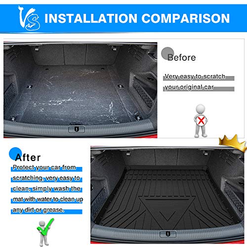 Cargo Liner Fits for Audi A4 / S4 2017 2018 2019 2020 2021 2022 2023 2024 Cargo Mat Trunk Liner Heavy Duty(Not for A4 All-Road Models) - size: 1)Audi A4 / S4【2017-2024】