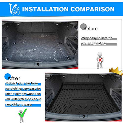 Cargo Liner Fits for Audi A4 / S4 2017 2018 2019 2020 2021 2022 2023 2024 Cargo Mat Trunk Liner Heavy Duty(Not for A4 All-Road Models) - size: 1)Audi A4 / S4【2017-2024】