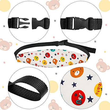 HESTYA 2 Pcs Carseat Head Support Toddler, Stroller Seat Headrest for Sleeping Traveling, Neck Relief Headband Strap for Kids Children Toddler Infant(Dinosaur and Bear) - color: Dinosaur and Bear