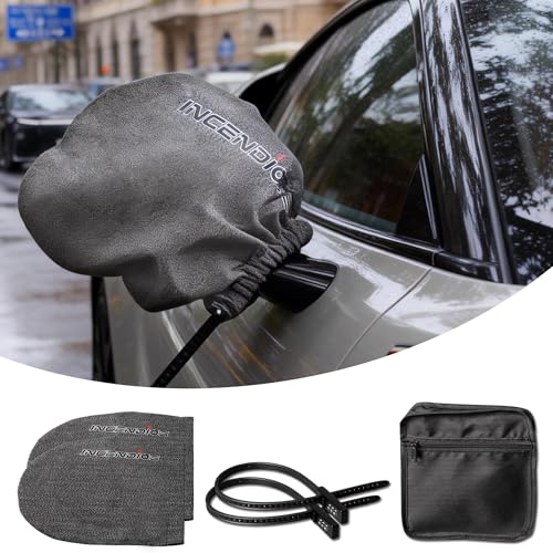 Anti-Theft Car Side Mirror Covers, UHMWPE-HPPE 7 Level Cut-Resistant Fabric, Auto-Tightening Combination Lock, All-Weather Protection, Vehicle Mirror Covers Universal Fit for Cars, SUVs