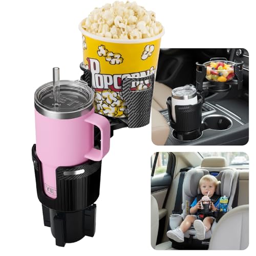 OtterVerz 11 Upgraded Car Cup Holder Expander,2 in 1 Extra Cup Holder for Car, Double Automotive Cup Holder Extender Adapter, Fits Hydro Flask, Yeti, Nalgene, 32/40 oz Large Bottles Drinks Mugs - size: 2 cup holder