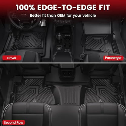 LASFIT Floor Mats & Cargo Liner 2015-2020 & Only 7/8 Seats (Not for 9 Seats) for Chevrolet Chevy Tahoe/GMC Yukon(Only Yukon, Not Fit Yukon XL), All Weather TPE Custom Fit Car Floor Liners - size: Floor Mats for Tahoe/Yukon/Escalade 2015-2020