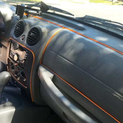 Orange Car Interior Decorative Molding Door Panel Dashboard Gap Trim Strip (16Ft) - size: 16Ft