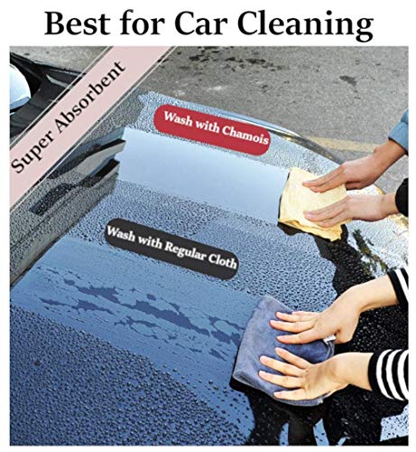 SHEEPSKIN ELITE Chamois Drying Cloth Car Drying Towel Real Leather Super Absorbent Fast Drying Natural Chamois Car Wash Cloth Accessory (5 sq ft) - size: 5 sq. ft.