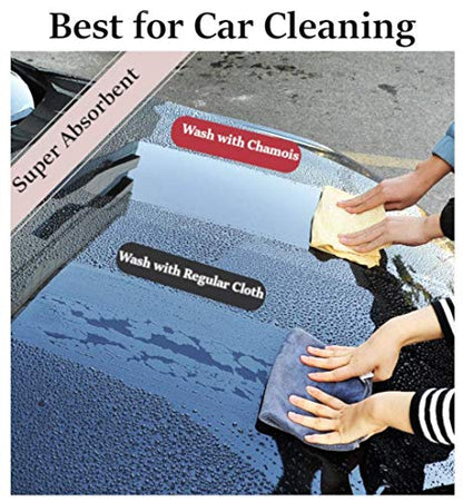 SHEEPSKIN ELITE Chamois Drying Cloth Car Drying Towel Real Leather Super Absorbent Fast Drying Natural Chamois Car Wash Cloth Accessory (5 sq ft) - size: 5 sq. ft.