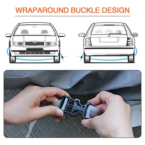 uxcell 3XXL+ PEVA Car Cover Outdoor Waterproof Breathable Snow Heat Resistant 570 x 190 x 160cm