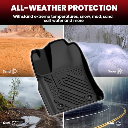LASFIT Floor Mats Set for Jeep Grand Cherokee 2015 2014 2013, All Weather TPE Custom Fit Car Mats Floor Liners Seatback Cargo Liner Cargo Mat Black - style: Grand Cherokee 2013-2015