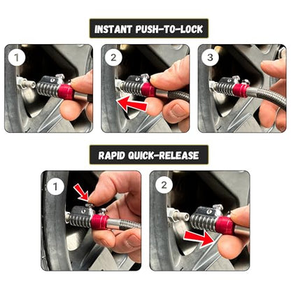 JACO ElitePro-X Tire Pressure Gauge with Lightning Chuck (100 PSI) - size: 100 PSI