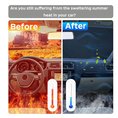 INSAUTO for K5 Windshield Sun Shade Window Sunshade for Kia K5 2021 2022 2023 2024 2025 2026 Windshield Cover Foldable Car Front Sun Visor Shield Blocks UV Rays Sun Protector Accessories - size: for Kia K5 2021-2026