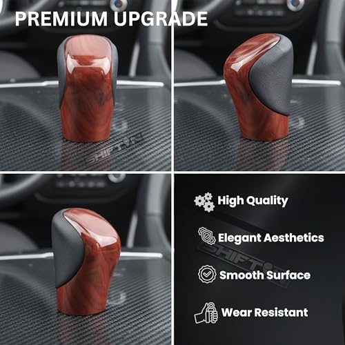Gear Shift Knob Shifter for Lexus ES GS GX is NX RC RX 200t 300 350 3450h 450hL 350L (Black Leather/Brown Walnut Maple) - color: Black Leather / Brown Walnut Maple