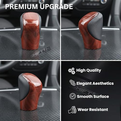 Gear Shift Knob Shifter for Lexus ES GS GX is NX RC RX 200t 300 350 3450h 450hL 350L (Black Leather/Brown Walnut Maple) - color: Black Leather / Brown Walnut Maple