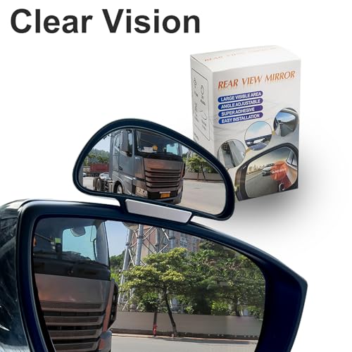 Blind Spot Mirror Adjustable 360 Degree Car Side Mirror, HD Glass Rear View Exterior Accessories Frame Thickness Less than 5MM for Car SUV (single mirror right) - style: single mirror right