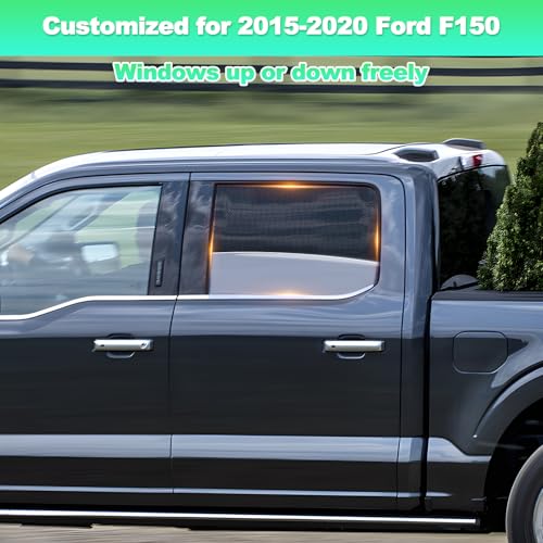 2015-2020 f150 Window Shades - Rear Side Window Sun Shade for Baby, Breathable Mesh Car Privacy Window Covers, UV Protection and Heat Insulation for Road Trips, Napping, Camping (2 PCS) - size: F150(2015-2020)-2pcs