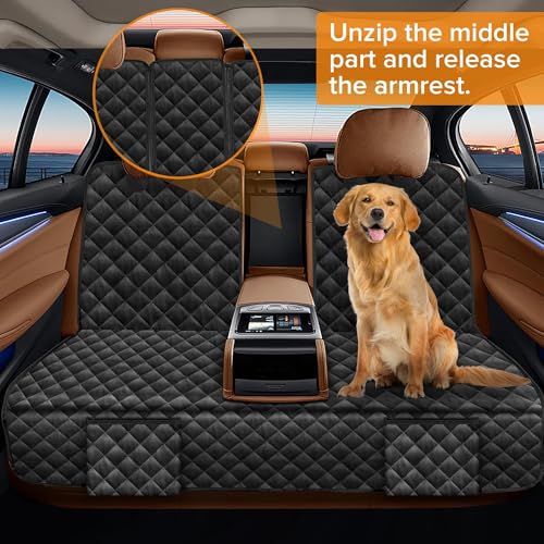 Dog Car Seat Cover for Back Seat Compatible with Honda Accord Civic Hrv H-rv Accessories 2000-2025 2026, Waterproof & Non-Slip Car Pet Bench Rear Seat Covers
