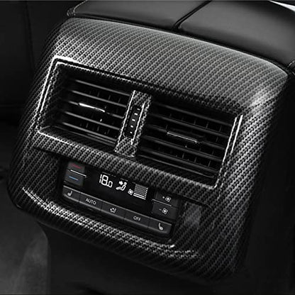 1 PC Back Air Vent Cover for Volkswagen Atlas 2018 2019 2020 2021 2022 2023 Atlas Cross Sport Accessories ABS Carbon Fiber Pattern - size: BACK AIR VENT COVER-1PC