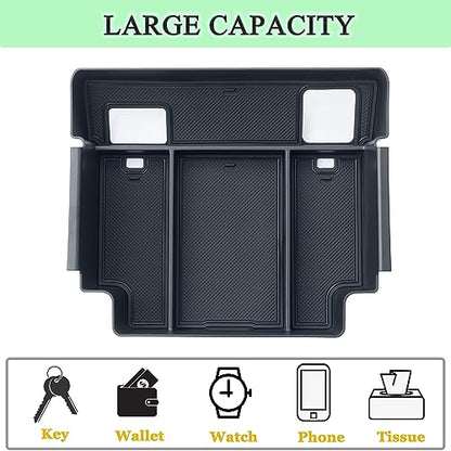PIMCAR Full Center Console Organizer for 2022-2026 Refreshed Chevy Silverado/GMC Sierra 1500, 2024-2026 Silverado/Sierra 2500HD 3500HD (Full Console w/Bucket Seats ONLY) - color: 22-26 1500 Refreshed & 24-26 2500HD/3500HD Black