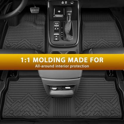 Powerty Floor Mats for 2024-2025 2026 Chevrolet Chevy Equinox EV Accessories (Non Fuel), All Weather Protection Anti-Slip and Waterproof Car Floor Liners for Equinox EV 3PCS - size: 2)Chevy Equinox EV｜24-26｜1st & 2nd Row