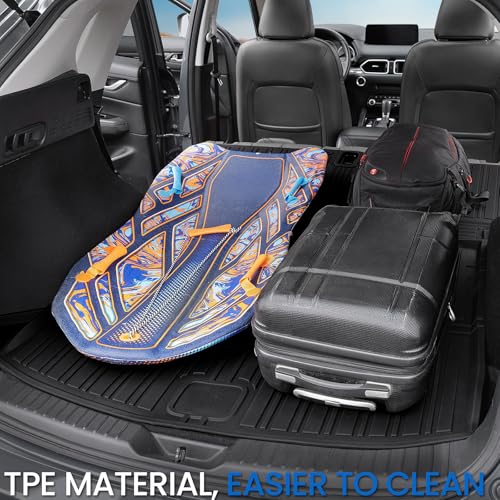 Cargo Mat Backrest Mats for 2017-2025 Mazda CX-5, All Weather TPE Backrest Mat Trunk Mat Cargo Liner Storage Mats Accessories for CX5 (Backrest Mats + Cargo Mat) - style: Backrest Mats+Cargo Mat